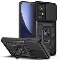 Ударопрочный чехол Camshield Serge Ring for Magnet для Xiaomi 12 Lite (Чёрный)
