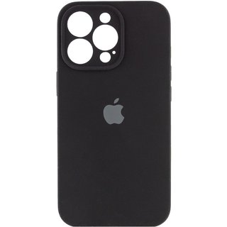 Чехол Silicone Case Full Camera Protective (AA) Apple iPhone 15 Pro Max (6.7") (Черный / Black)