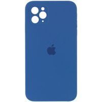 Чехол Silicone Case Full Camera Square Iphone 12 Pro (Синий / Navy Blue)