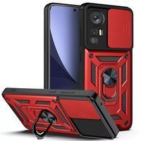 Ударопрочный чехол Camshield Serge Ring for Magnet для Xiaomi 12 Lite (Красный)