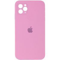 Чехол Silicone Case Full Camera Square Iphone 12 Pro (Розовый / Light Pink)
