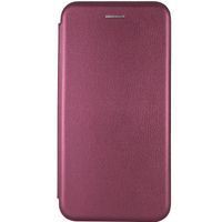 Чехол книжка Premium кожаный Xiaomi Redmi Note 12 Pro 5G (Бордовый)
