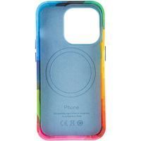 Чохол шкіряний Colour Splash with MagSafe для Apple iPhone 14 Pro Max (6.7") (Red / Blue) фото 4