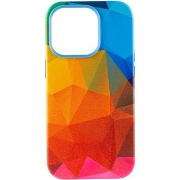 Чохол шкіряний Colour Splash with MagSafe для Apple iPhone 14 Pro Max (6.7") (Red / Blue)