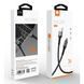 Кабель USB WUW X183 USB - Lightning 3A Ткань/металл Черный фото 1