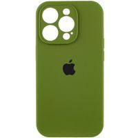 Чехол Silicone Case Full Camera Protective (AA) Apple iPhone 15 Pro Max (6.7") (Зеленый / Dark Olive)