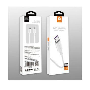 Кабель USB-C WUW X180 USB-C - Type-C 100W Білий