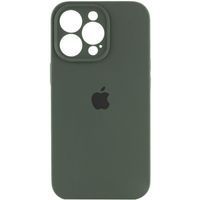 Чехол Silicone Case Full Camera Square Iphone 14 Pro (Зеленый / Army green)
