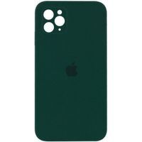 Чехол Silicone Case Full Camera Square Iphone 11 Pro Max (Темно Зеленый / Dark green)