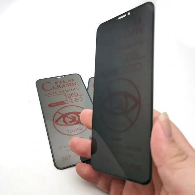 Гибкое стекло Privacy Matt Ceramics Film Антишпион для Apple iPhone 12 Pro Max (6.7")