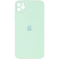 Чехол Silicone Case Full Camera Square Iphone 11 Pro Max (Нежно Голубой / Light Turquoise)