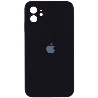 Чехол Silicone Case Full Camera Square Iphone 11 (Черный / Black)