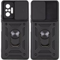Ударопрочный чехол Camshield Serge Ring for Magnet для Xiaomi Redmi Note 10 Pro (Черный)