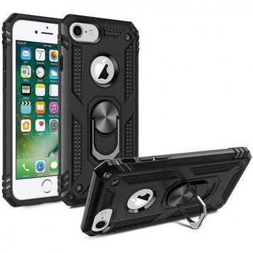 Ударопрочный чехол Camshield Serge Ring for Magnet для Iphone SE 2020 (Черный)