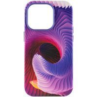 Чехол кожаний Colour Splash with MagSafe для Apple iPhone 14 Pro (6.1") (Purple / Pink)