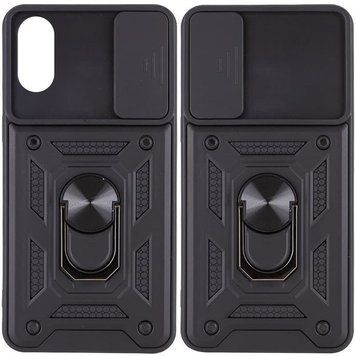 Ударопрочный чехол Camshield Serge Ring for Magnet для Apple iPhone XR (6.1") (Черный)