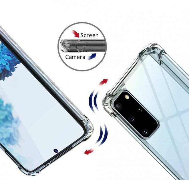 Чехол прозрачный с усиленными углами для Samsung Galaxy S20