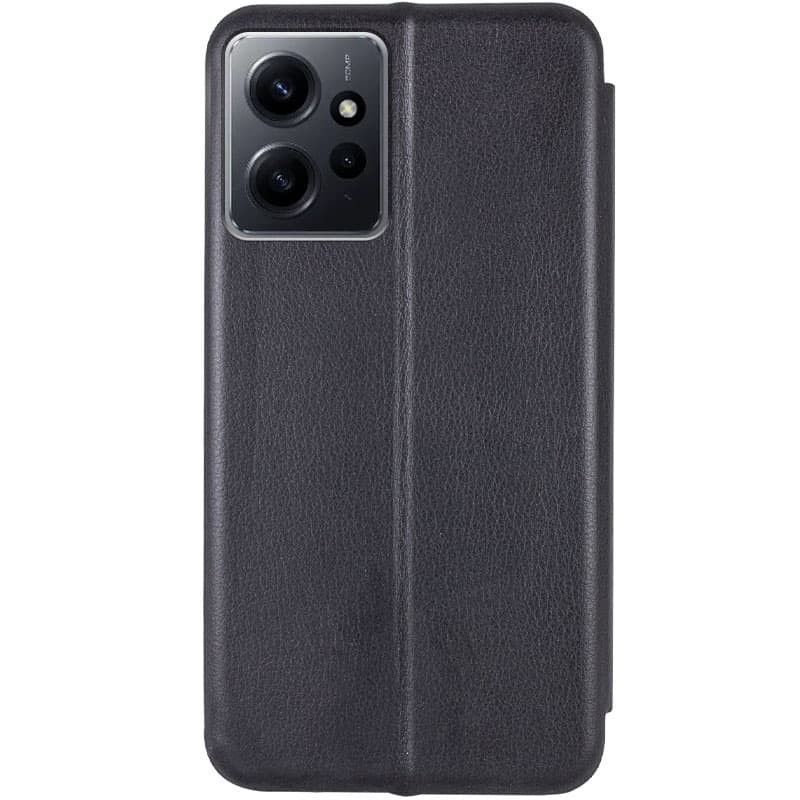 Чохол книжка Premium шкіряний Xiaomi Redmi Note 12 4G (Чорний)