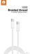 Кабель USB-C WUW X200 USB-C - Type-C 60W PD Тканина Білий фото 3