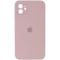 Чехол Silicone Case Full Camera Square Iphone 12 (Нежно Розовый/ Pink Sand)