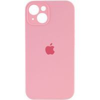 Чехол Silicone Case Full Camera Square Iphone 14 (Розовый / Light Pink)