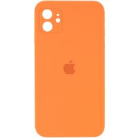 Чохол Silicone Case Full Camera Square Iphone 12 (Помаранчевий / Papaya)