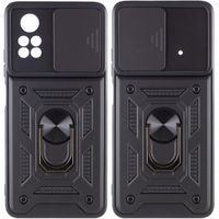 Ударопрочный чехол Camshield Serge Ring for Magnet для Xiaomi Poco X4 Pro 5G (Черный) фото 1