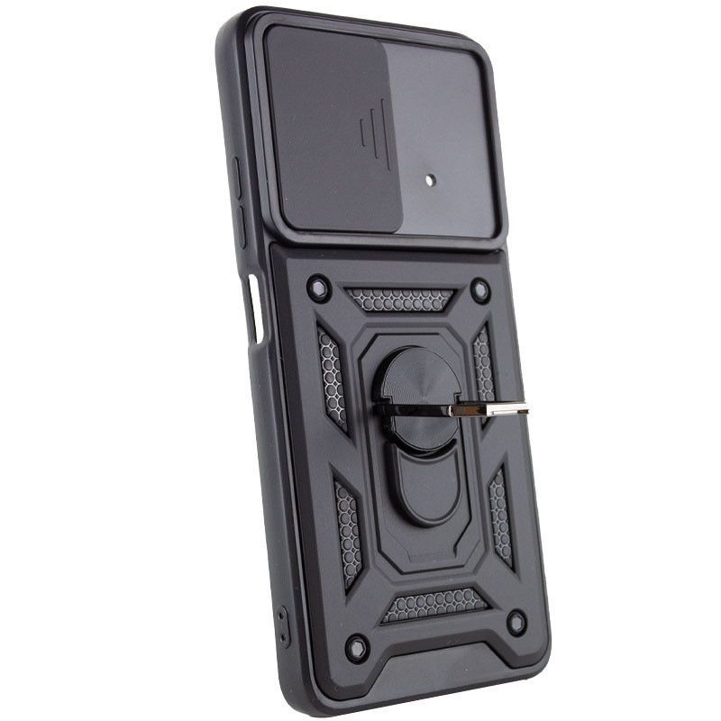 Ударопрочный чехол Camshield Serge Ring for Magnet для Xiaomi Poco X4 Pro 5G (Черный)