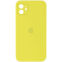 Чехол Silicone Case Full Camera Square Iphone 12 (Желтый / Bright Yellow)