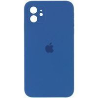 Чехол Silicone Case Full Camera Square Iphone 11 (Синий / Navy Blue)