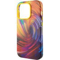 Чехол кожаний Colour Splash with MagSafe для Apple iPhone 13 Pro Max (6.7") (Orange / Red) фото 2